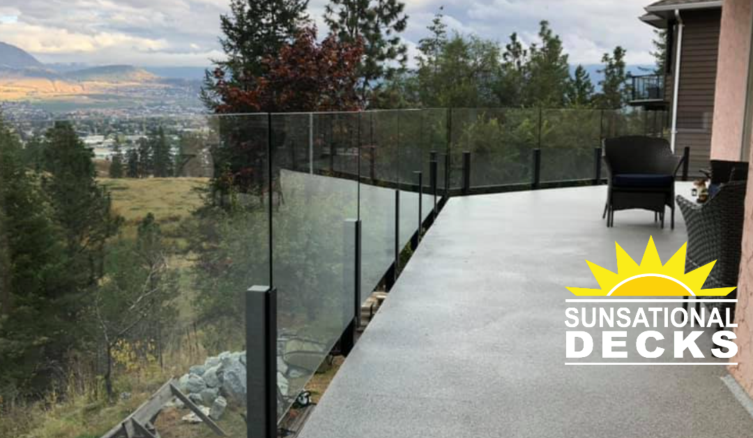 Flexstone Deck With Topless Glass Railing